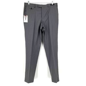 Ted Baker Sterling Small Check Trousers Grey Men's Size 38L